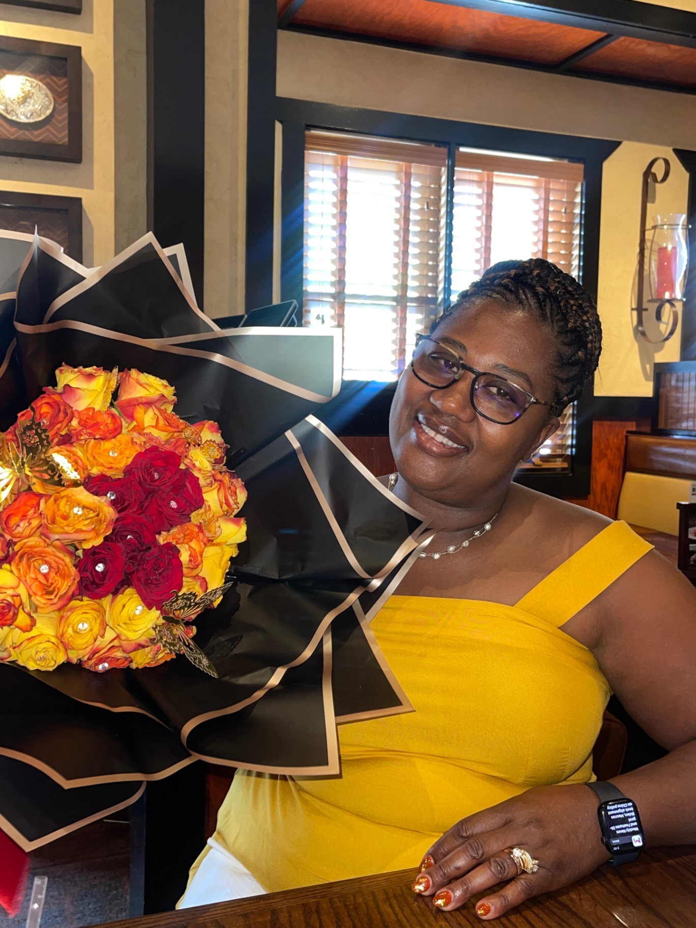 Sunset roses — happy client